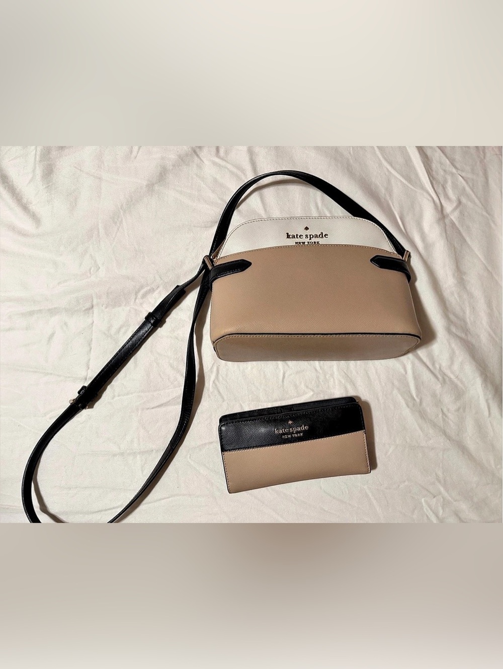 Kate Spade Staci Colorblock Crossbody Purse & Matching Wallet Set